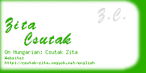 zita csutak business card